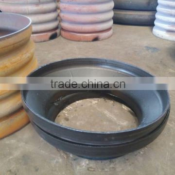 flanging welding forged conical pipe head tank cover in fired boiler