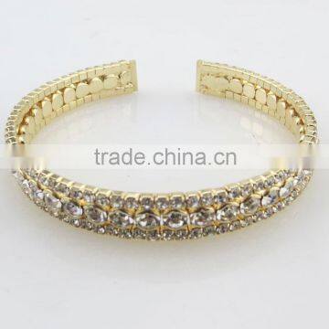 Latest Design Gold Cheap Diamond Charm Rhinestone Bangles