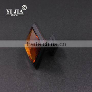 1 Inch Oil Rubbed Bronze Amber Glass Knobs for Kitchen Cabinets photo-2