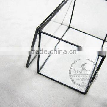 17*10.3*10.7cm Geometric Rectangle Opening Box Air Plant Planter Glass Terrarium Flower Arrangement Indoor Gradening 0100038