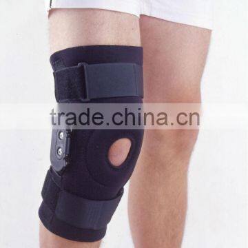 black neoprene hinged knee brace