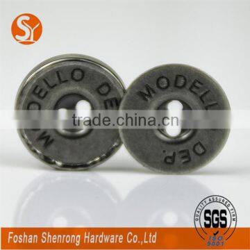 Brass material antique silver sewing magnetic snap button 18*3mm for cuff and bags