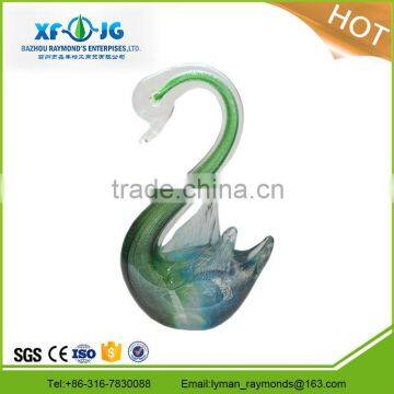 Glass animal figurine, murano swan for home decoration