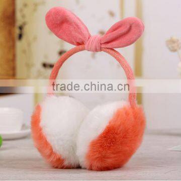Two Colored Soft Cony Hair Kids Earmuffs photo-6