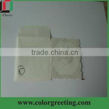 Chinese Suppliers Handmade Laser Cut Luxury Invitation Wedding Card Printing