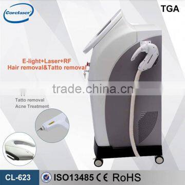 Bikini Hair Removal 3 Handles E Light 515-1200nm (IPL +RF)+ Bipolar RF+ Nd Yag Laser 20mm/28mm/35mm photo-5