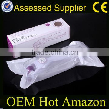 OEM Hot Amazon ABS White Handle 600 Pins Skin Stainless Derma Roller Wholesale