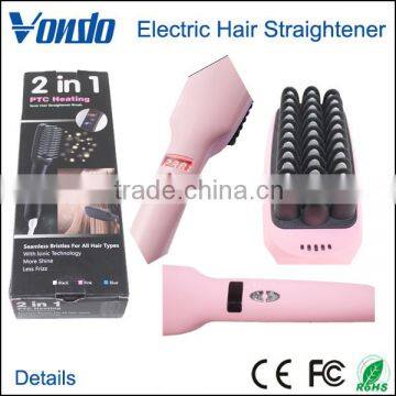 2017 New Arrival Professional Magical Hair Comb Electric Hair Straightener Brush photo-6