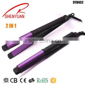 New pro titanium lcd display PTC flat iron best protein hair straightener price with locked swivel power