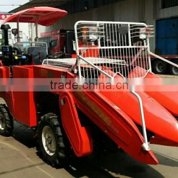 4WD 2-cylinder 35hp Diesel Corn Harvester with Husker and Stalks Shredder