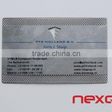 Custom Laser Cut Brushing Surface Magnetic Stripe Metal Card