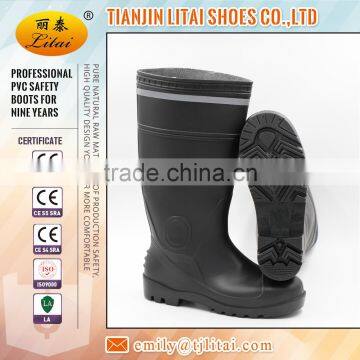 high heel steel toe safety boots with comfortable insole certified by CE EN 20345