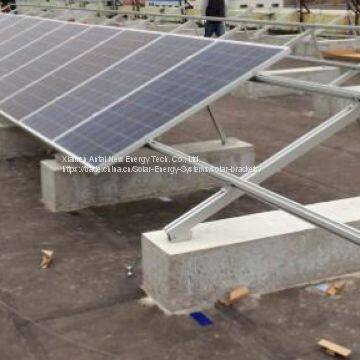 solar roof mounting system for flat concrete roof