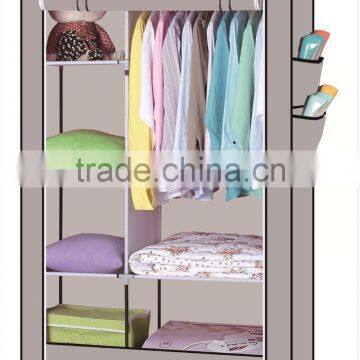 Portable Clothes Closet Non-woven Fabric Wardrobe Storage shelf Organizer