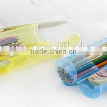 Wholesale Stock Multifunction Cylinder Shaped Portable Plastic Stationery Storage Box photo-5