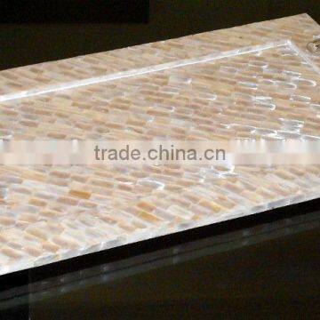 High end quality best selling special newest designed MOP inlay rectangular serving Tray from Vietnam