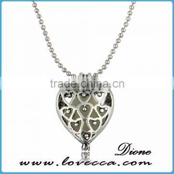 USA Hollow Heart Pendant Luminous Green Glow In The Dark Locket Necklace Pendant photo-3