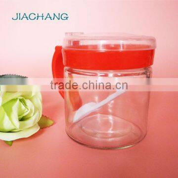 Cooking Tools Handle Glass Salt Dispenser Jar With Spoon photo-4