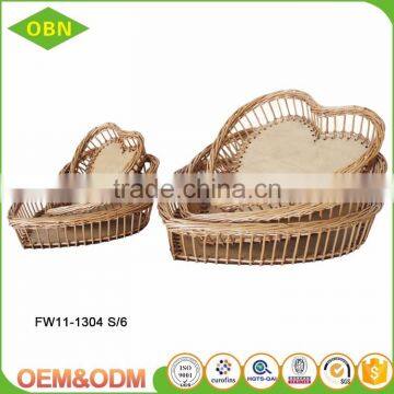 Hot sale graceful Eco-friendly hand weaved strong little poly rattan wicker basket for supermarket