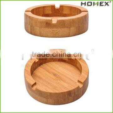 Bamboo Handicraft Round Cigar Ashtray Homex BSCI/Factory