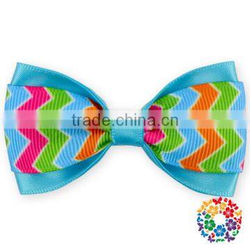 Large Bow /Cartoon Kids Grosgrain Boutique Ribbon Hair Bow / Lovely Cat Printing photo-5