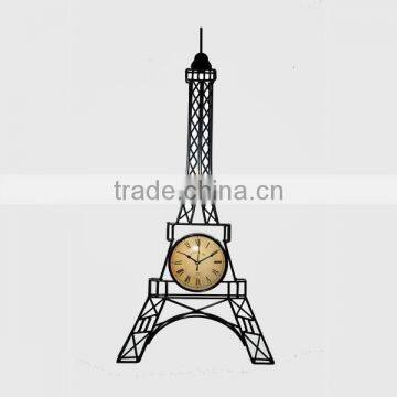 Metal tower wall clock