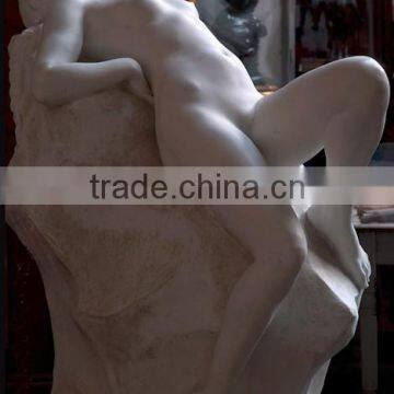 The naked women to rest white marble statue decorate garden