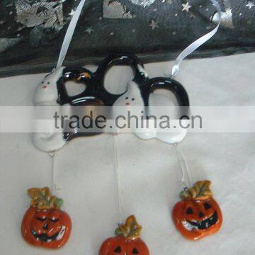 ceramic halloween pumpkin hangers