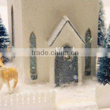 Vintage Putz House Church Pattern & Instructions Christmas Village photo-2