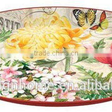 MORNING BLOSSOMS LARGE METAL TRAY