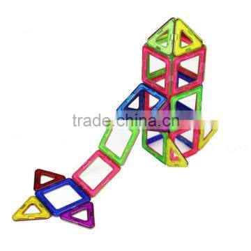 Kids/Children Educational Rainbow Construction Stacking Sets Inspire Magnetic Building Tiles Magnetic w/ Portable Box Package photo-2