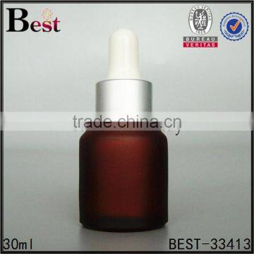 30ml High Quality Cosmetic Essence Oil Perfume Glass Bottle Big Rubber Gold Aluminum Dropper Bottle Glass China Suppliers photo-4