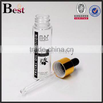 Wholesale Cosmetic Essential Oil Fragrance Perfume PET Screen Printing Aluminum 30ml Plastic Dropper Bottle 2017 Hot New Product