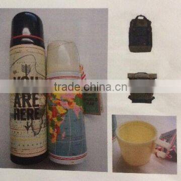 Stainless Steel Vacuum Cup With Retro Cup Sleeve photo-2