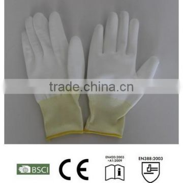 polyester materical softtextile latex working glove,cheap latex gloves