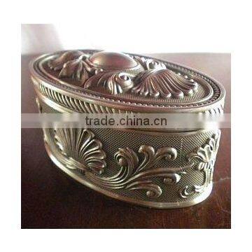 Metallic Jewellry Box Oval Shaped