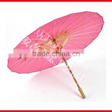 Flower Panited Chinese Silk Bamboo Parasol photo-3
