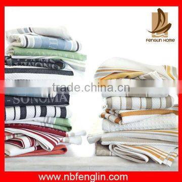 Wholesale 100% cotton yarn dyed stripes tea towel for kitchen