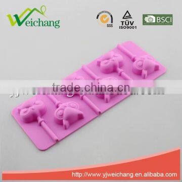 WCTS1040 Silicone Hard Candy Lollipop Molds With Sticks DIY 3d Chocolate Fondant Mould for Cake Decorations (owl) photo-3