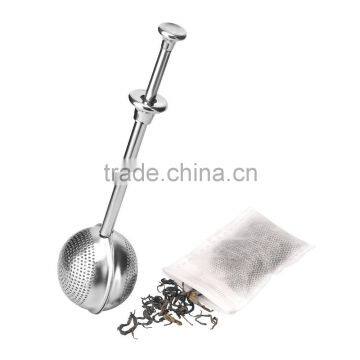 WCR269 Good quality Stainless Steel Tea tools Tea Strainer Tea Infuser Long bending handle Durable and Rust Resistant