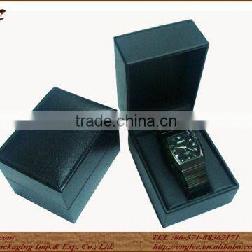 Custom logo black Leather Single Watch Display Box