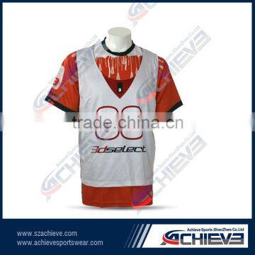 2015 Personalized Warm Up Wear Sublimated Custom Reversible Singlet Printed Lacrosse Tournament Training Uniforms