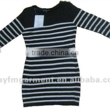 Casual stripe sweaters woman