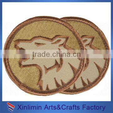 Personalized pattern woven wolf patch