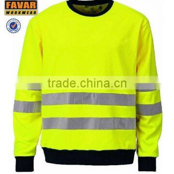 high visibility reflective tapes safety crewneck sweatshirt