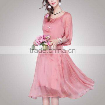 Simple Style Formal Lolita Style Silk Satin Dress Styles Made In China