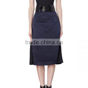 2015 Autumn Garment Direct Manufacturer Latest Fashion Unigue Design European Style Lady Long Pleated Skirt photo-2
