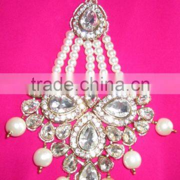 JHOOMAR JHUMAR Side Passa TIKA PEARL Crystal Hair Accessory photo-2