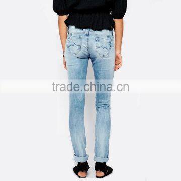 China Factory Wholesale Women New Design Pattern Jeans Pants photo-2