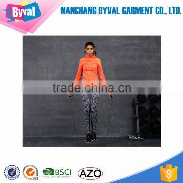 Wholesalegirls Plain Long Sleeved Dry Fit T-shirts Half Zip Orange photo-6